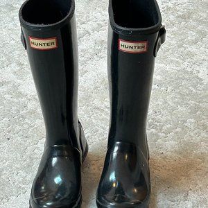 Kids Black Hunter Rain Boots